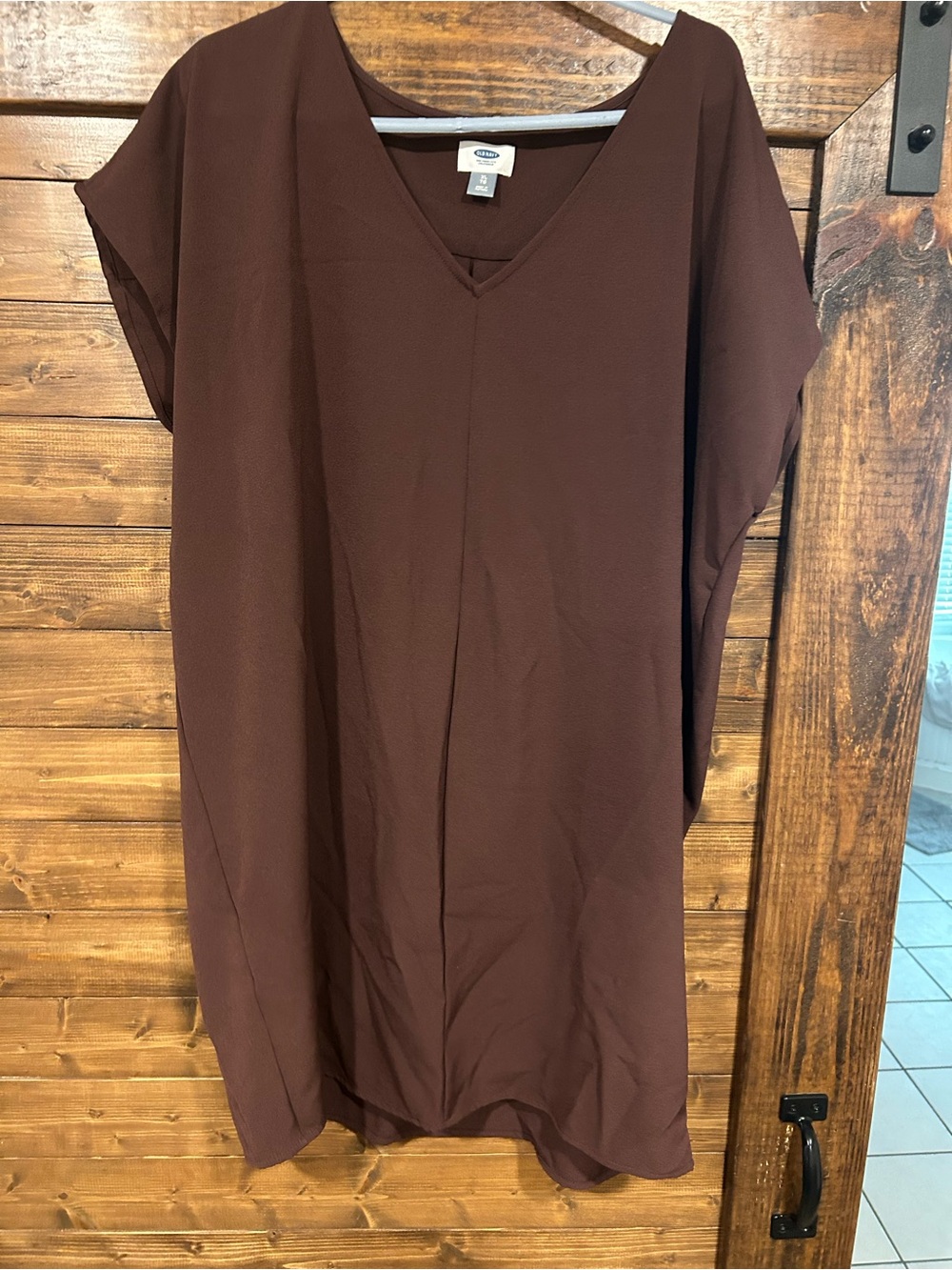 Old Navy Women's V-Neck Short Sleeve Tunic - Brown